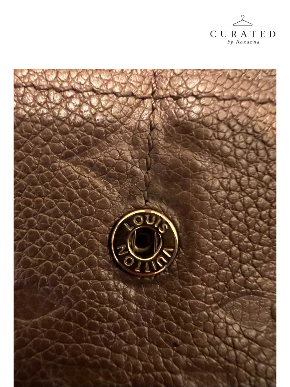 Louis Vuitton Monogram Empreinte Sarah Wallet Taupe + COA & Box